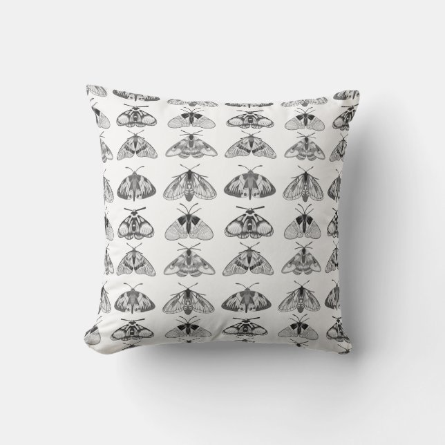 Coussin Taches en gris, noir et blanc (Recto)