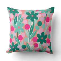 Taches florales en motif rose saumon