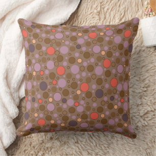 Coussin Taches marron orange multicolores
