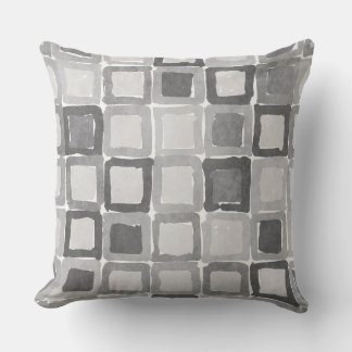 Coussin Taches peintes en gris moderne