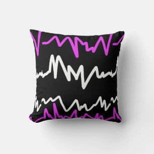 Coussin Taie d'oreiller à motif en ligne en zigzag funky