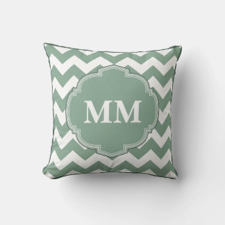 Coussin Taie d'oreiller à rayures chevron monogrammables E