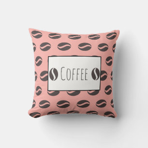 Coussin Taie d'oreiller avec motif grains de café funky
