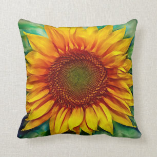 Coussin Taie d'oreiller de tournesol