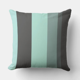 Coussin Tailles Abstraites turquoise et grise