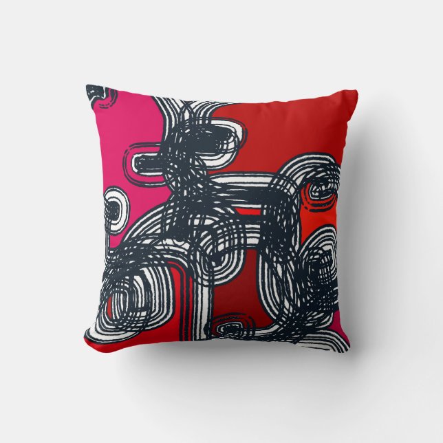 Coussin TAKUROMAN「Red」クッション (Recto)