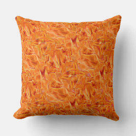 Coussin tamarin doré Abstrait aux jambes croisées, orange