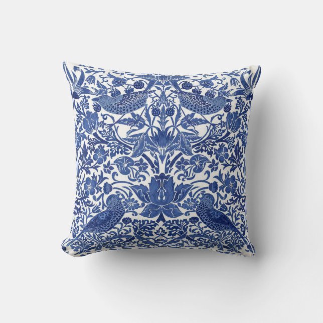 Coussin Tamarind Birds China Blue (Recto)