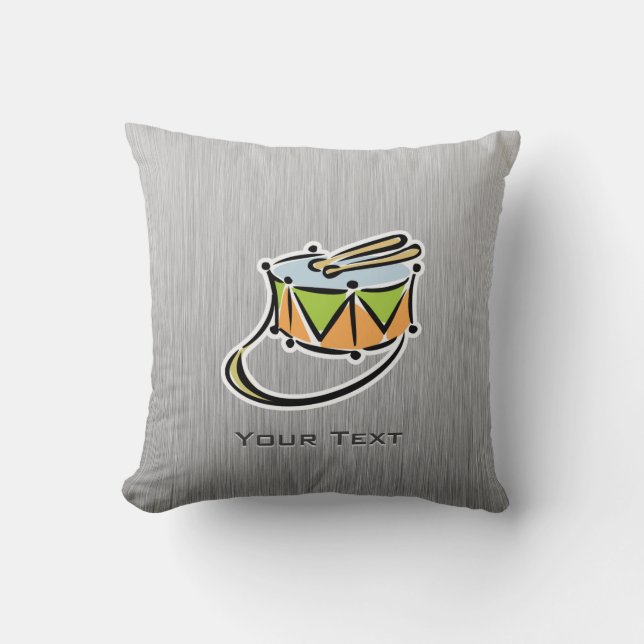 Coussin Tambour de piège ; Métal-regard balayé (Recto)