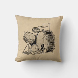 Coussin Tambours vintages de kit de tambour