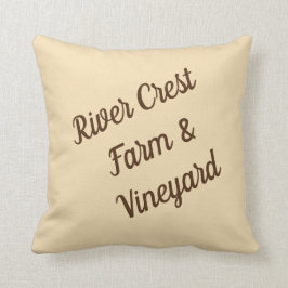 Coussin Tan & Brown Agritourisme personnalisé / Ecouteur à