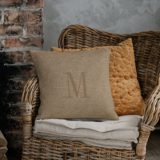 Coussin Tan Lin Texo Monogramme