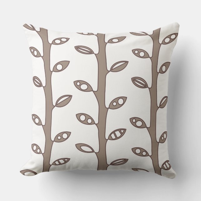 Coussin Tan VINES DESIGN Rétro Pillow (Recto)
