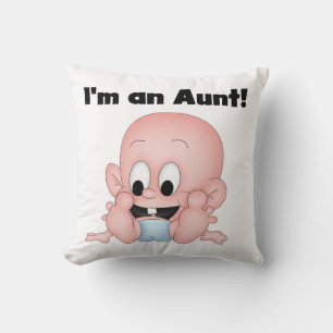 Coussin Tante des nouveaux T-shirts et cadeaux Nephew