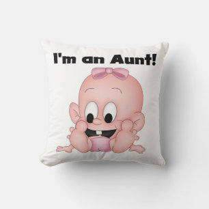 Coussin Tante des T-shirts et cadeaux de New Niece