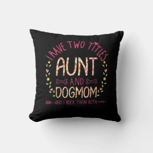 Coussin tante et chien maman cadeaux femmes tournesol coeu