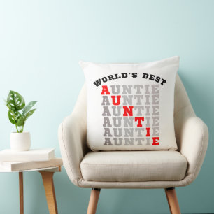Coussin Tante la meilleure du monde