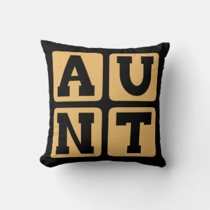 Coussin TANTE Tata Tatie Mot Drôle Réunion de famille