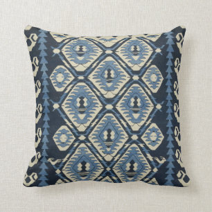 Coussin Tapis persan turc oriental bleu