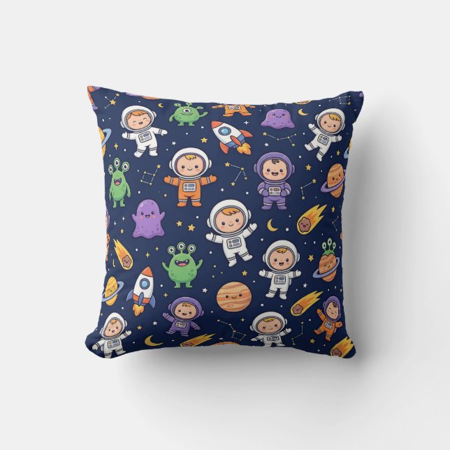 Coussin Tapisser de lancer de fusée spatiale – Conception  (Recto)