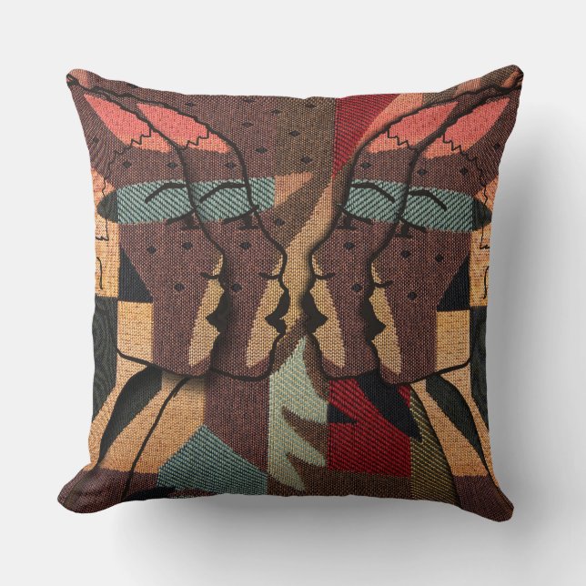 Coussin Tapisserie africaine (Recto)