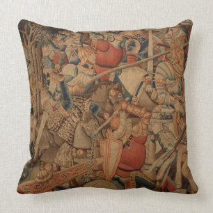 Coussin Tapisserie antique de bataille