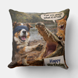 Coussin Tapisserie d'anniversaire aux surprises de patte e