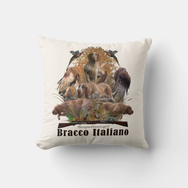 Coussin tapisserie de Bracco italiano (Recto)