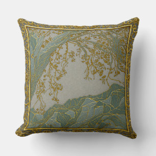 Coussin Tapisserie de jeté de couleur or argent des Alpes