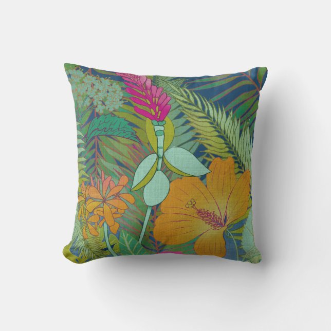 Coussin Tapisserie tropicale II (Recto)