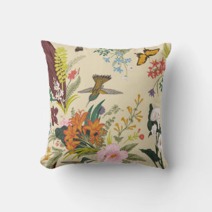 Coussin Tapisserie Vintage tropicale