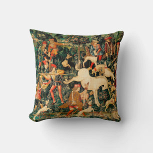 Coussin Tapisseries de licorne Classique médiéval défend l