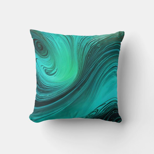 Coussin "Tarifa" Bleu des vagues (Recto)