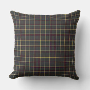Coussin Tartan à carreaux gris et vert