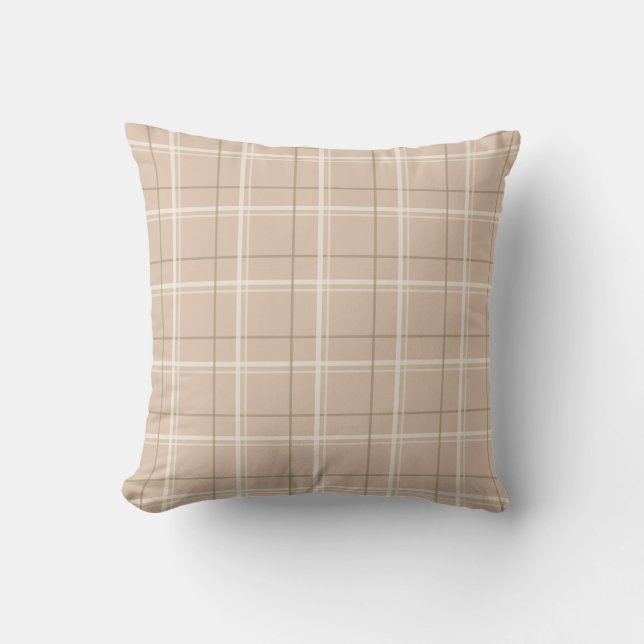 Coussin Tartan à pâte molle neutre (Recto)