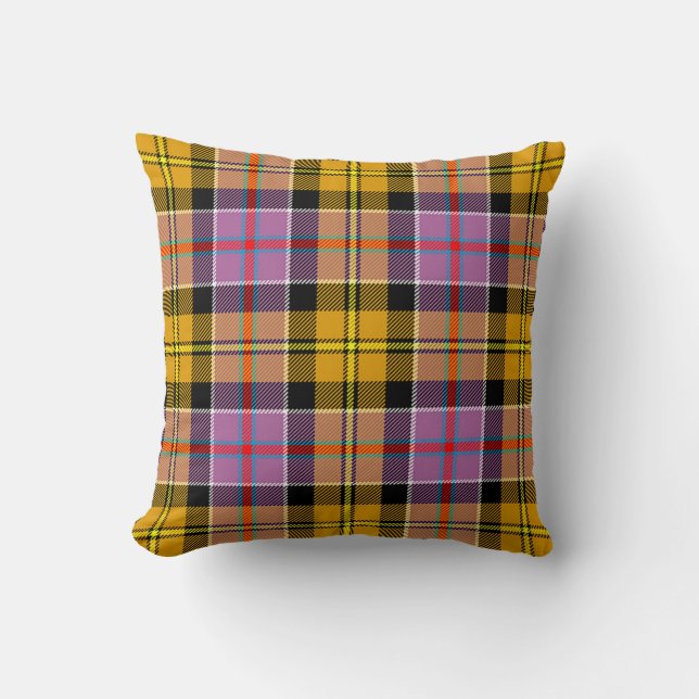 Coussin Tartan ancien à l'oreiller à lancer (Recto)