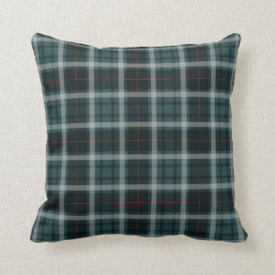 Coussin Tartan Bleu Classique Plaid