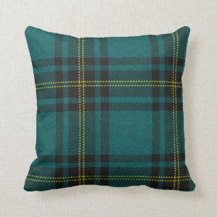 Coussin Tartan bleu-vert double face