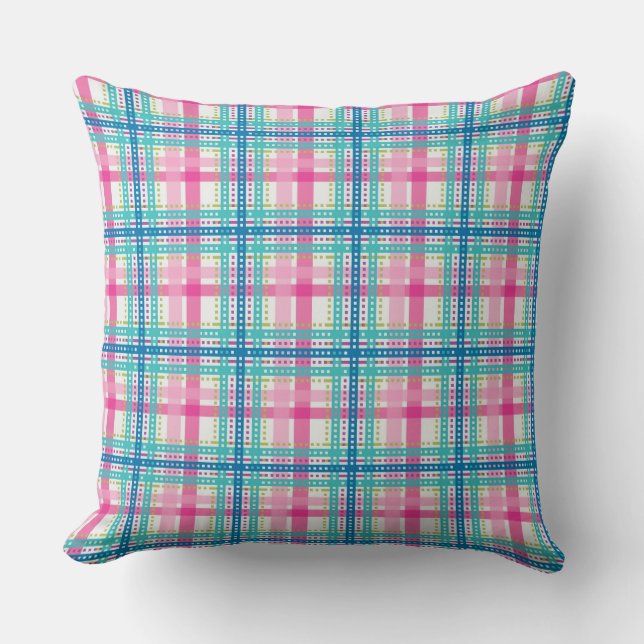 Coussin Tartan, motif de plaid (Recto)