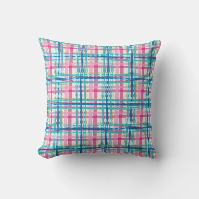 Coussin Tartan, motif de plaid (Recto)