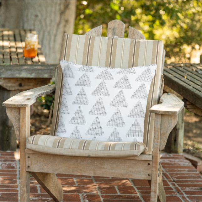 Coussin Tartan Triangles Gris (Chaise)