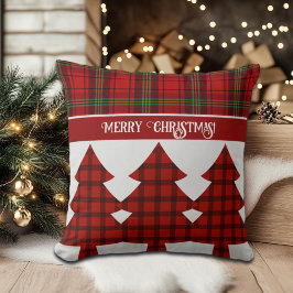 Coussin Tartan vert rouge
