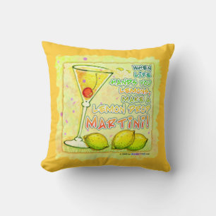 Coussin Tasse de martini citron renversable MoJo américain