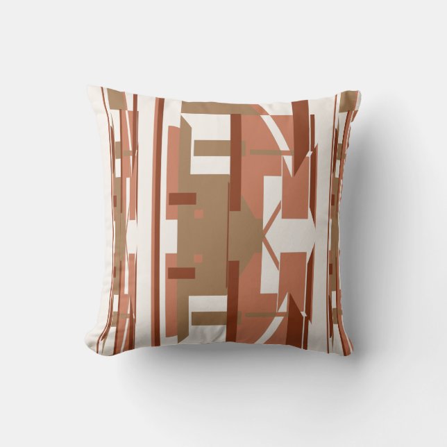 Coussin Taupe en terre cuite rouille off-White Southwest A (Recto)