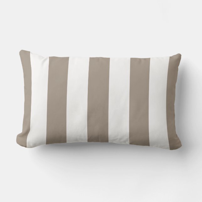 Coussin Taupe et White Wide Strier (Recto)