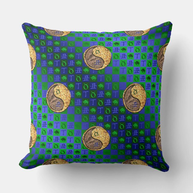 Coussin Taureau & Boeuf de Feu (Recto)