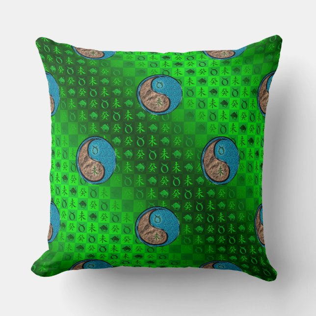 Coussin Taureau & Chèvre d'eau (Recto)
