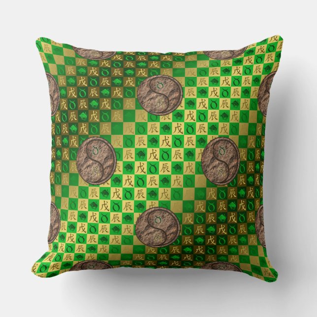 Coussin Taureau & Dragon de Terre (Recto)