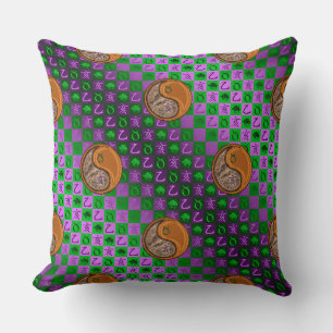 Coussin Taureau & Sanglier de bois