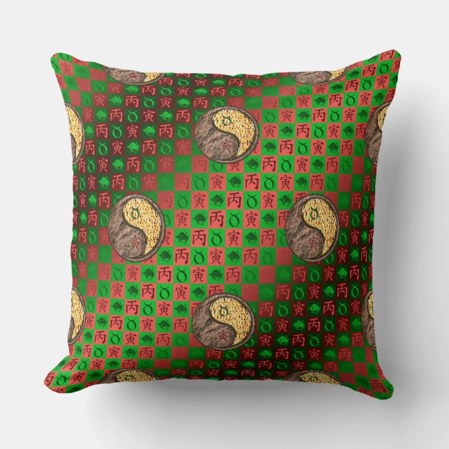 Coussin Taureau & Tigre de Feu (Recto)